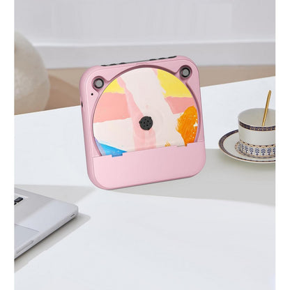 External Portable CD Player for Car with USB and AUX Port USB CD Player-Pink