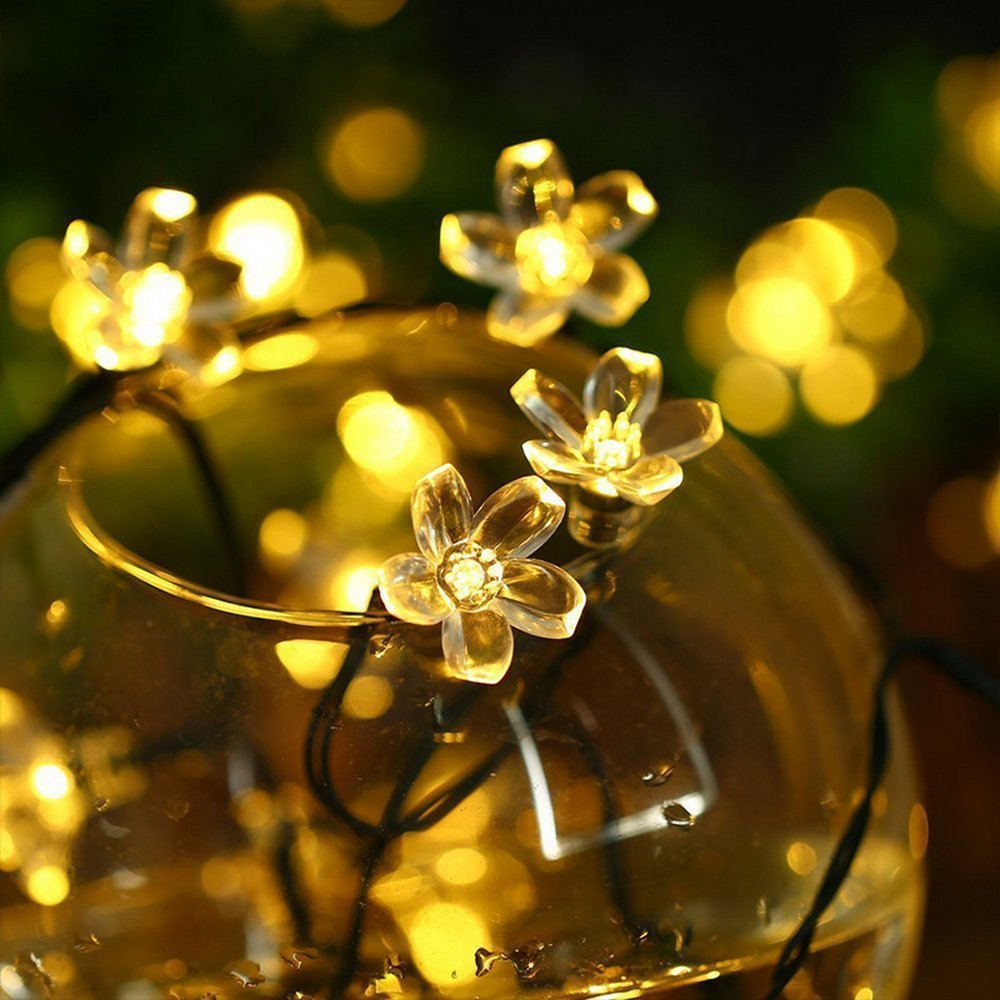 50LEDs Solar Powered String Lights Outdoor Party Fairy Lights Garden Decor -Warm White