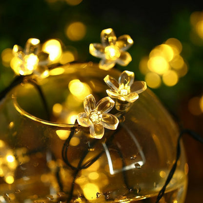 50LEDs Solar Powered String Lights Outdoor Party Fairy Lights Garden Decor -Warm White