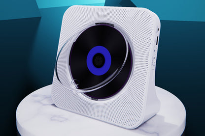 Bluetooth Home CD Player with LED Screen White