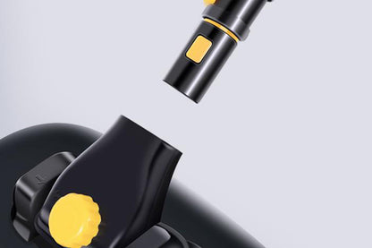 102cm Telescopic Adjustable Car Wash Mop Brush Kit with 15 Degree Curved Long Handle for Vehicle Cleaning -Yellow