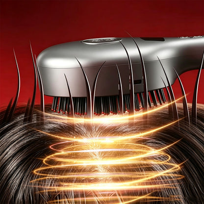 3 in 1 Electric Spray Hair Comb with Mist Function-Grey