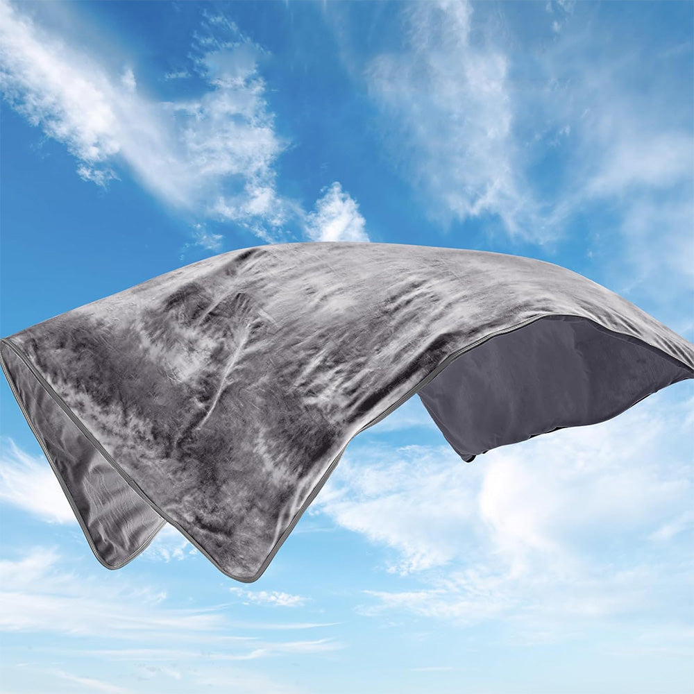 Cooling Summer Blanket Lightweight Cold Throw for Hot Sleepers Gray