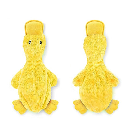 Interactive Dog Chew Toy Small Dog Toys Plush Duck Dog Toy-Yellow