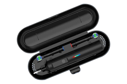 Rotating Electric Toothbrush 3Modes with Travel Case and 2 Brush Heads-Black