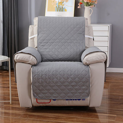 Recliner Chair Cover Couch Protector Slipcover with Elastic Straps Gray
