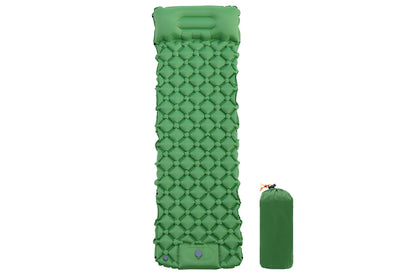 Portable Soft Waterproof Inflating Camping Sleeping Pad For Backpacking Hiking Picnic-Green