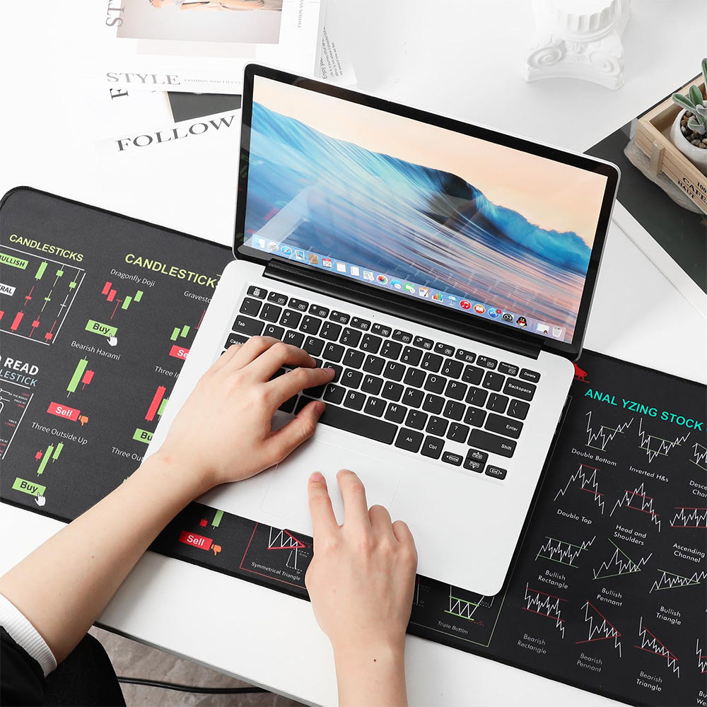 Stock Market Chart Mouse Pad Computer Mouse Mat for Home Office