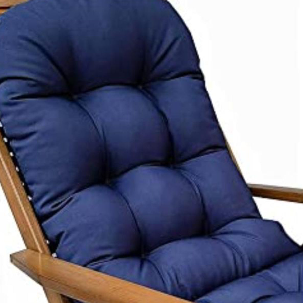 Patio Adirondack Chair Cushion High Back Rocking Chair Seat Pad with Ties Navy