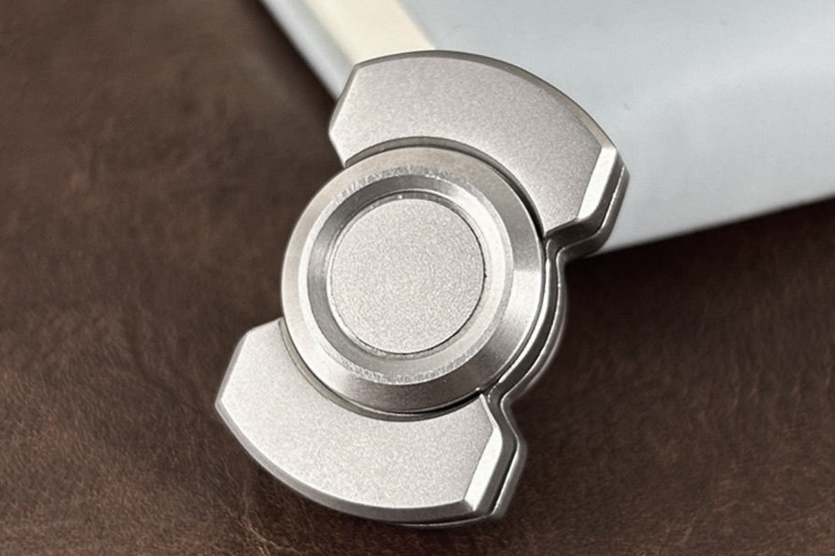 3-in-1 Fidget Spinner Slider and Clicker Stress Relief Toy for Little Ones and Adults-Silver
