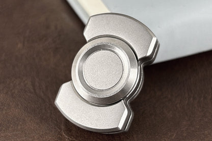 3-in-1 Fidget Spinner Slider and Clicker Stress Relief Toy for Little Ones and Adults-Silver