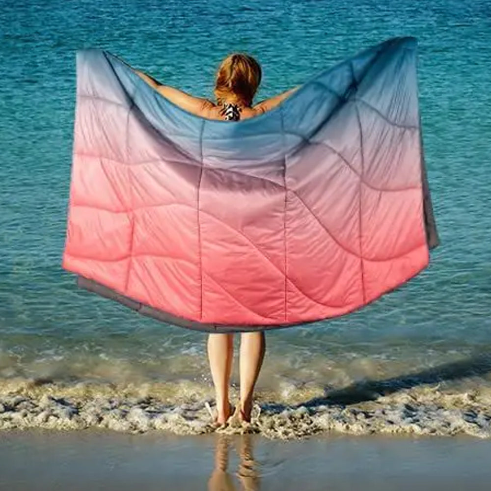 Camping Blanket Water-resistant Warm Quilt Puffy Blanket for Outdoor Traveling Picnic Hiking Beach