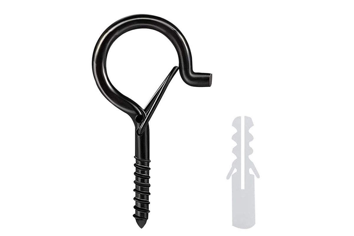 20PCS Q Hanger Hooks with security Buckle Windproof Screw Hooks for Lights Plants