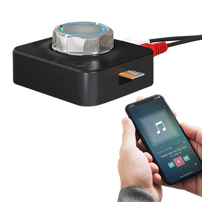 Bluetooth 5.0 Audio Receiver Wireless Stereo Adapter with 3.5mm AUX RCA Cable TF Card Slot