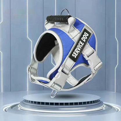 No Pull Pet Dog Harness Adjustable Dog Vest with Reflective Strip Dark Blue