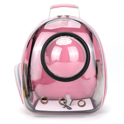 Space Capsule Pet Carrier Backpack with Clear Window - Pink