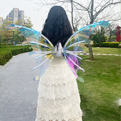 Electric Butterfly Wings LED Luminous Elf Wings with Music Glowing Shiny Dress Up Props