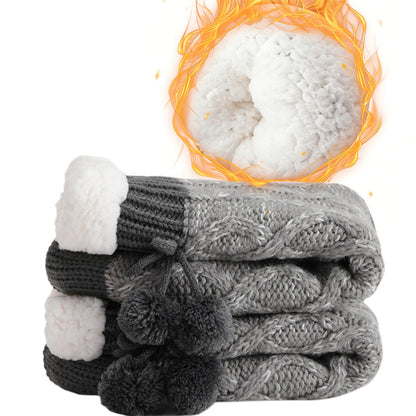 Womens Slipper Fuzzy Grip Socks Fluffy Winter Warm Thermal Grip Socks-Grey