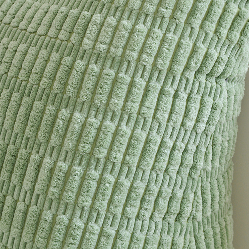 Bedside Backrest Cushion with Armrests Pocket and Washable Cover - Green