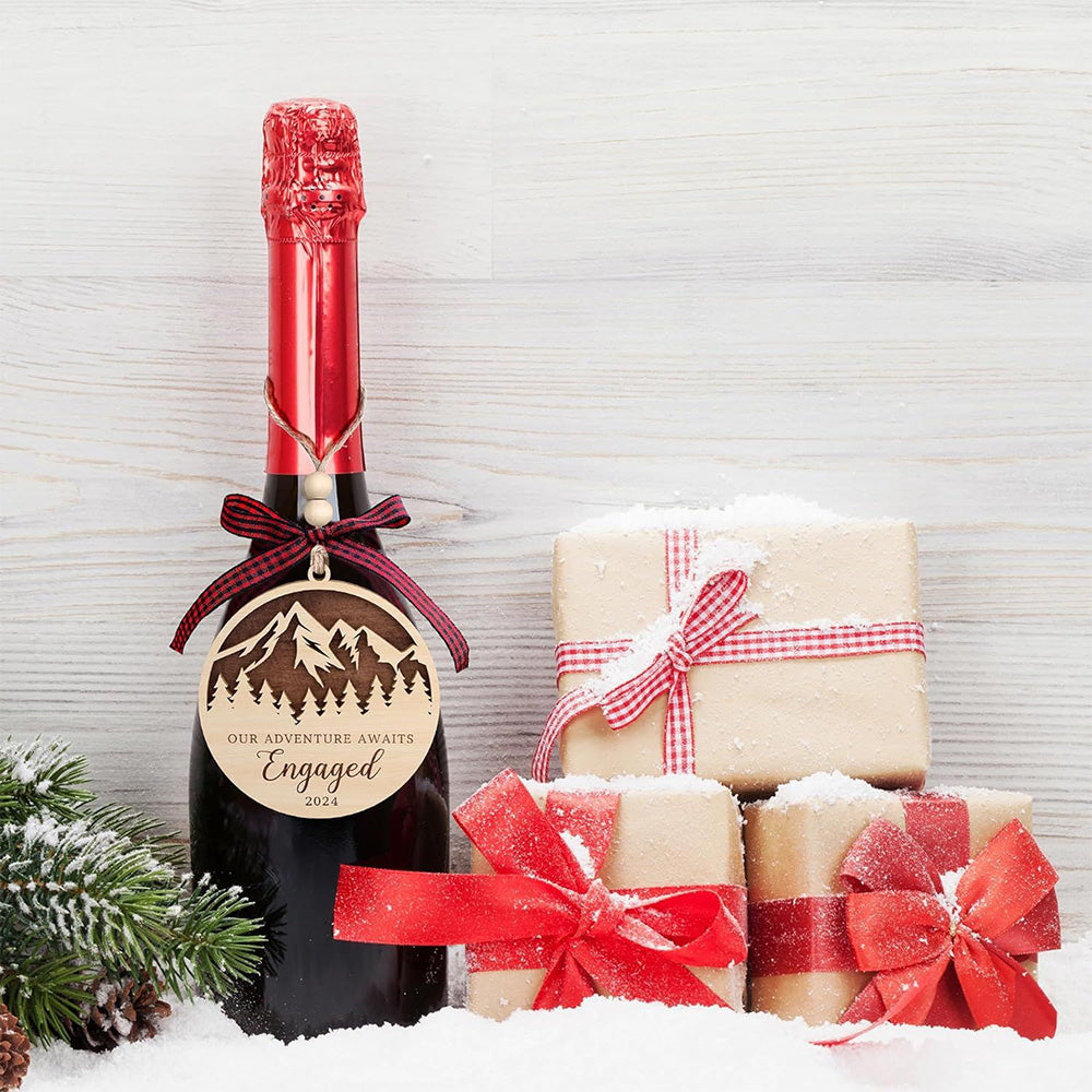 2024  Christmas Ornament Wooden Marriage Ornament for Couples  Engaged Style