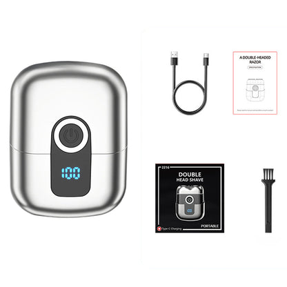 Electric Razor for Men Mini Electric Shavers with LED Display Sliver