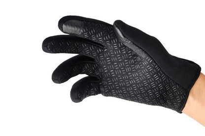 Winter Gloves Touch Screen Water Resistant Windproof Thermal for Cycling-Black