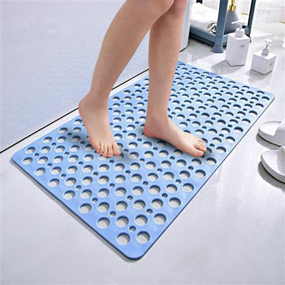 Anti-Slip Bath Mat Suction Shower Mats Bathroom Bathtub Floor Blue
