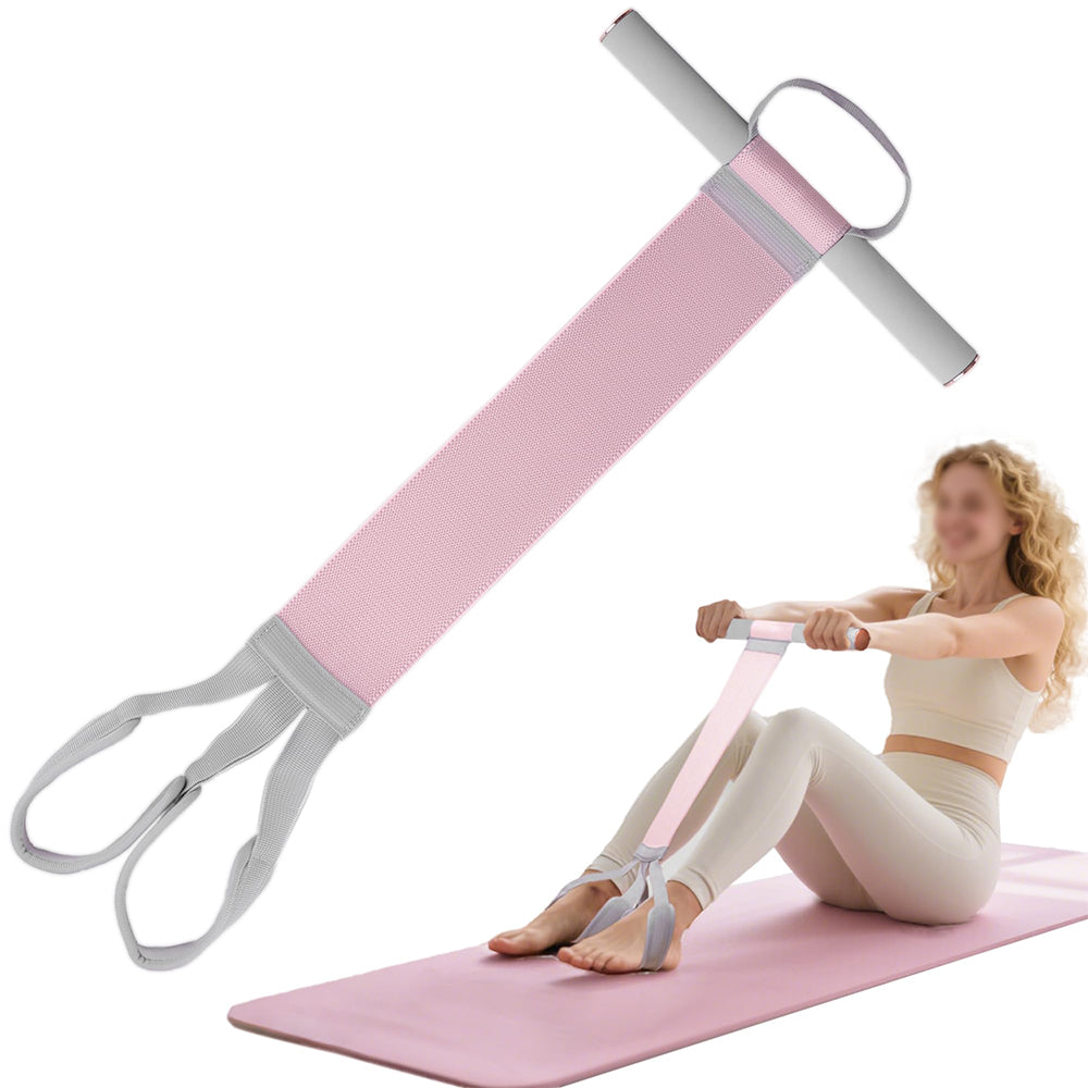 Foot Pedal Resistance Band Anti-Snap Fabric Exercise Band - Pink