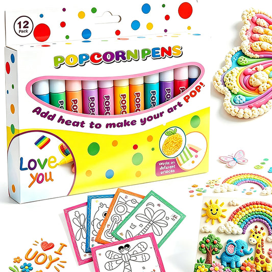 12 Pieces DIY 3D Bubble Pen Puffy Paint Pen for Multi Surface Craft