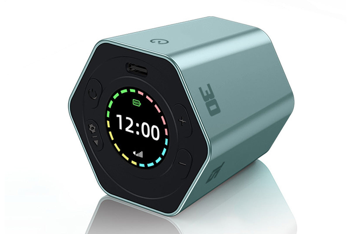 Cube Timer Rotating Timer with Vibration Adjustable Volume Countdown-Blue