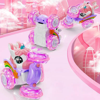 Remote Control 4WD RC Stunt Car 360-degree Rotating with Lights Christmas Gift Style 1