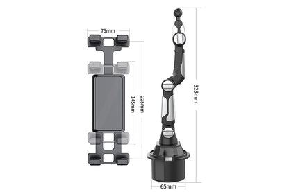 Adjustable Car Cup Holder Mount For Tablet And Phone In Vehicles