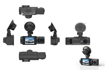 3 Channel Dash Cam With Motion Detection