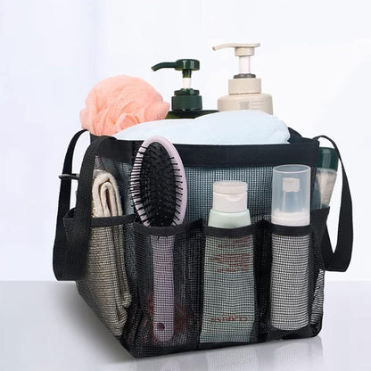 Mesh Shower Caddy Bag Hanging Toiletry Organizer For Travel And Gym