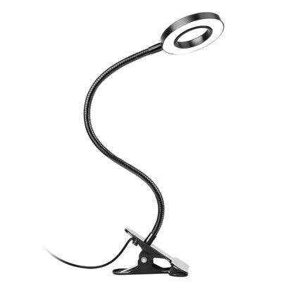 Dimmable USB Desk Lamp 3 Color Modes Flexible Gooseneck Reading Light with Clamp Black