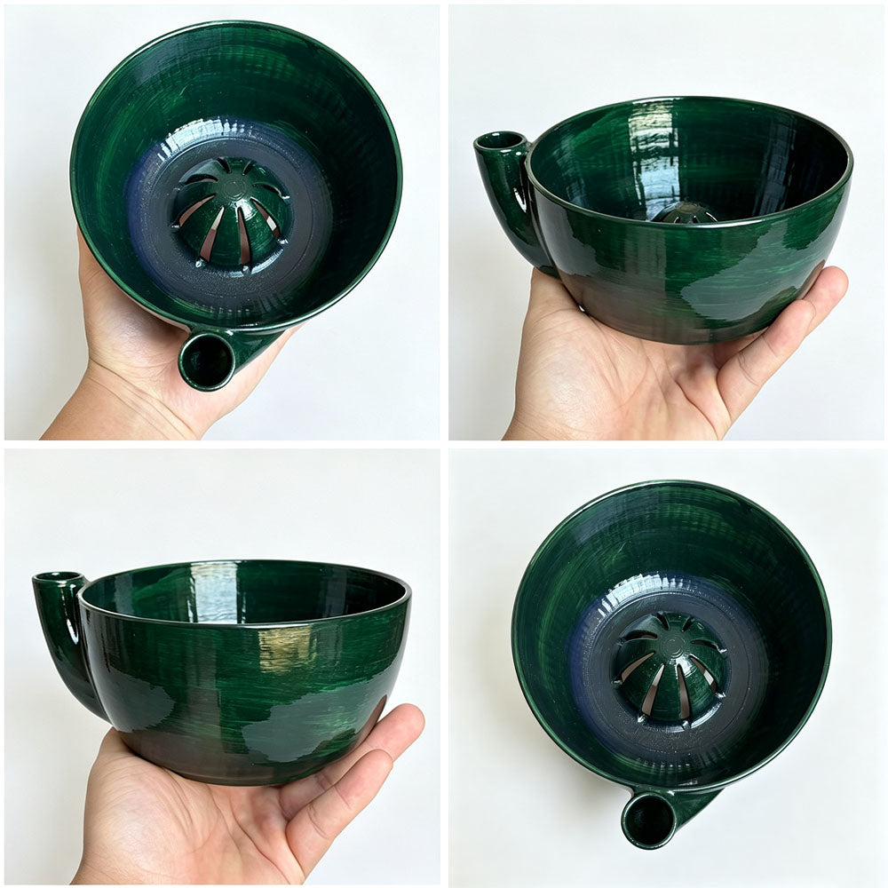 PLA Swirl Colander Bowl for Washing Draining and Serving - Green