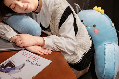 Backrest Reading Pillow Lumbar Support Chair Cushion Back Rest With Arms-Blue