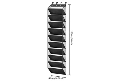 Fit 20 Pairs Over the Door Shoe Organizer for Closet with Large Deep Pockets 10 Tier Shoe Holder Hanging Boots Storage