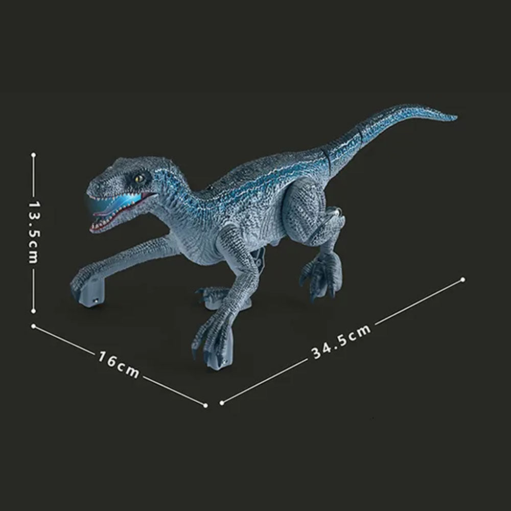 2.4G Remote Control Dinosaur Toy Realistic Walking Dinosaur with Sound Effects Grey