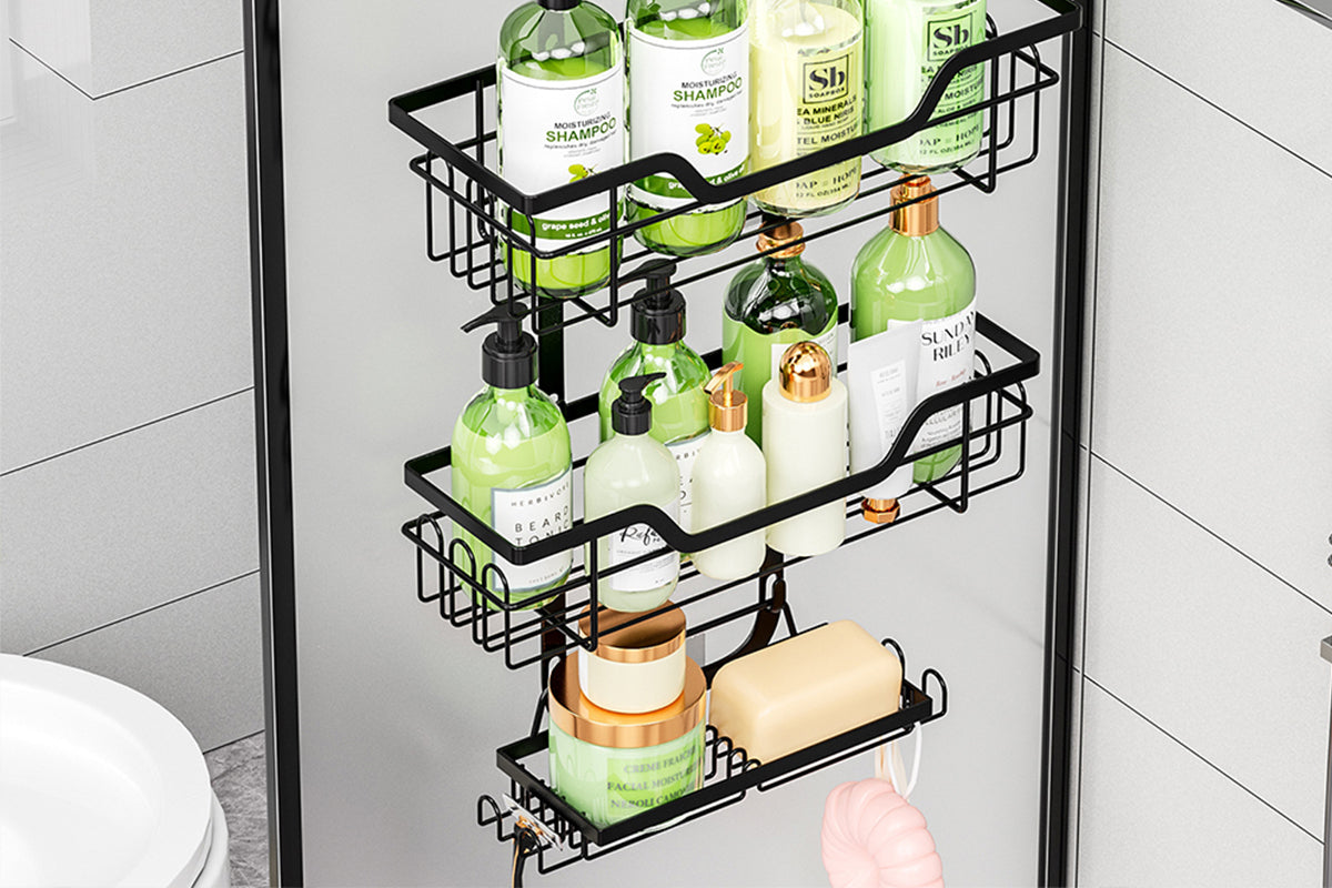 Over The Door Shower Caddy Bathroom Hanging Organizer Shampoo Holder Soap Holder