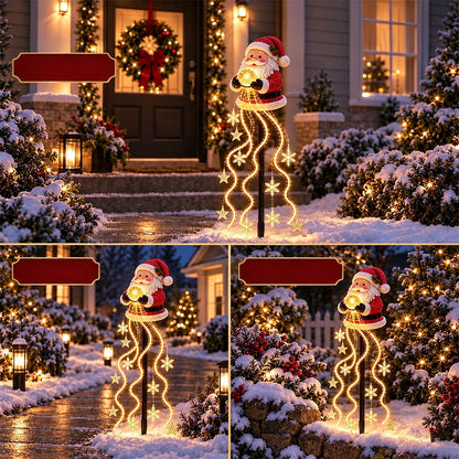 Solar Santa Stake Solar Light Warm LED Garden Decoration Light