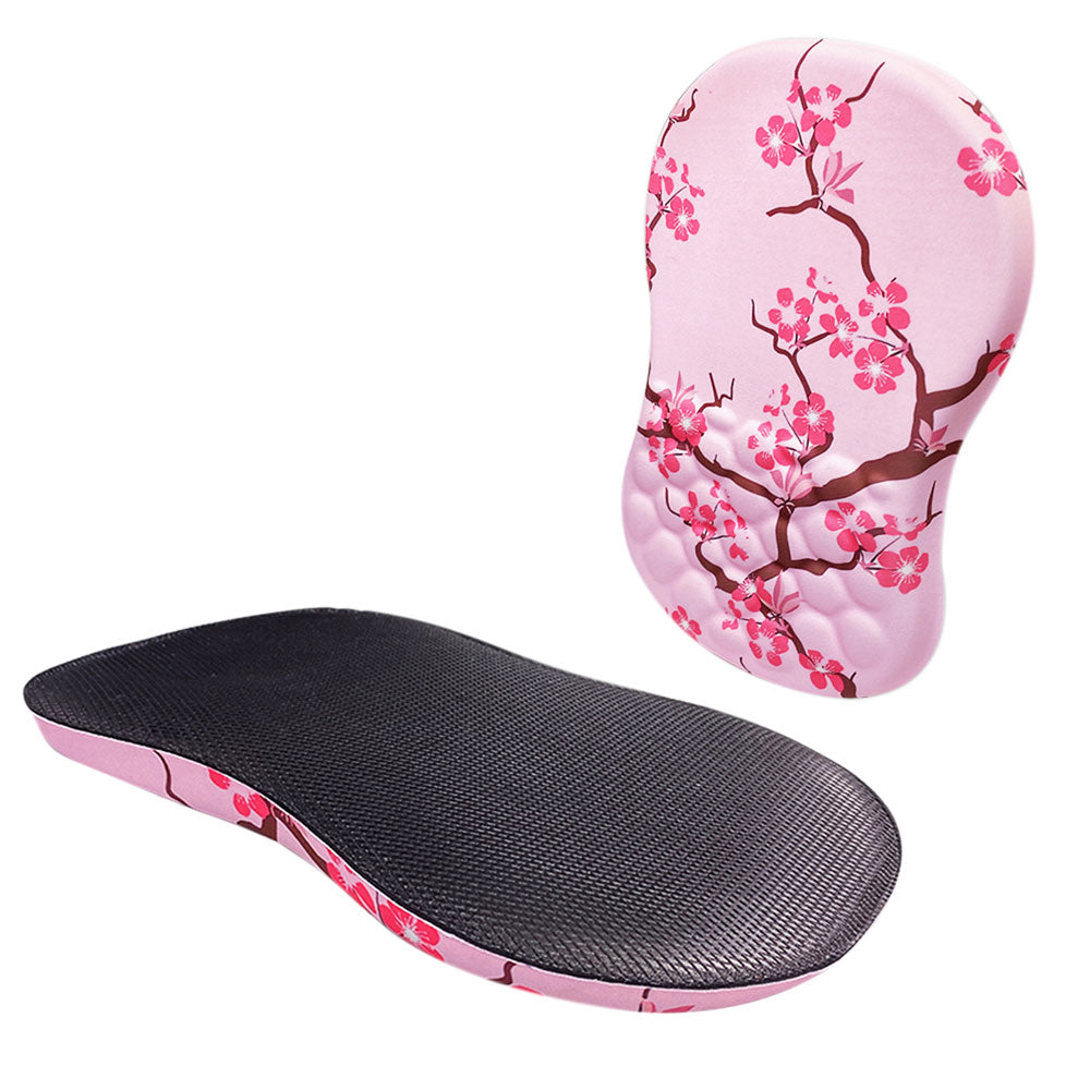 Ergonomic Computer Mouse Pad Memory Foam Wrist Rest Support for Home Office Pink Blossom
