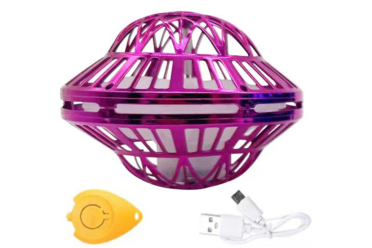Flying Orb Ball Toy Galaxy Boomerang Hover Ball with LED Light -Purple