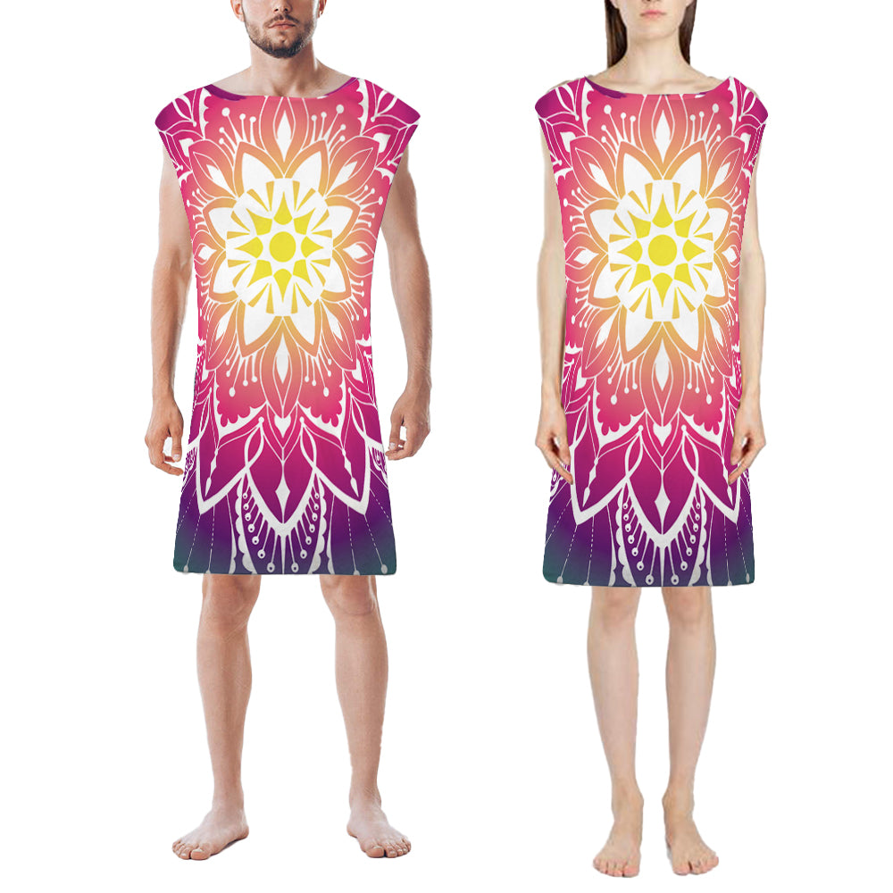 Mandala Beach Poncho Quick Dry Beach Towel Hooded Changing Robe Style 2