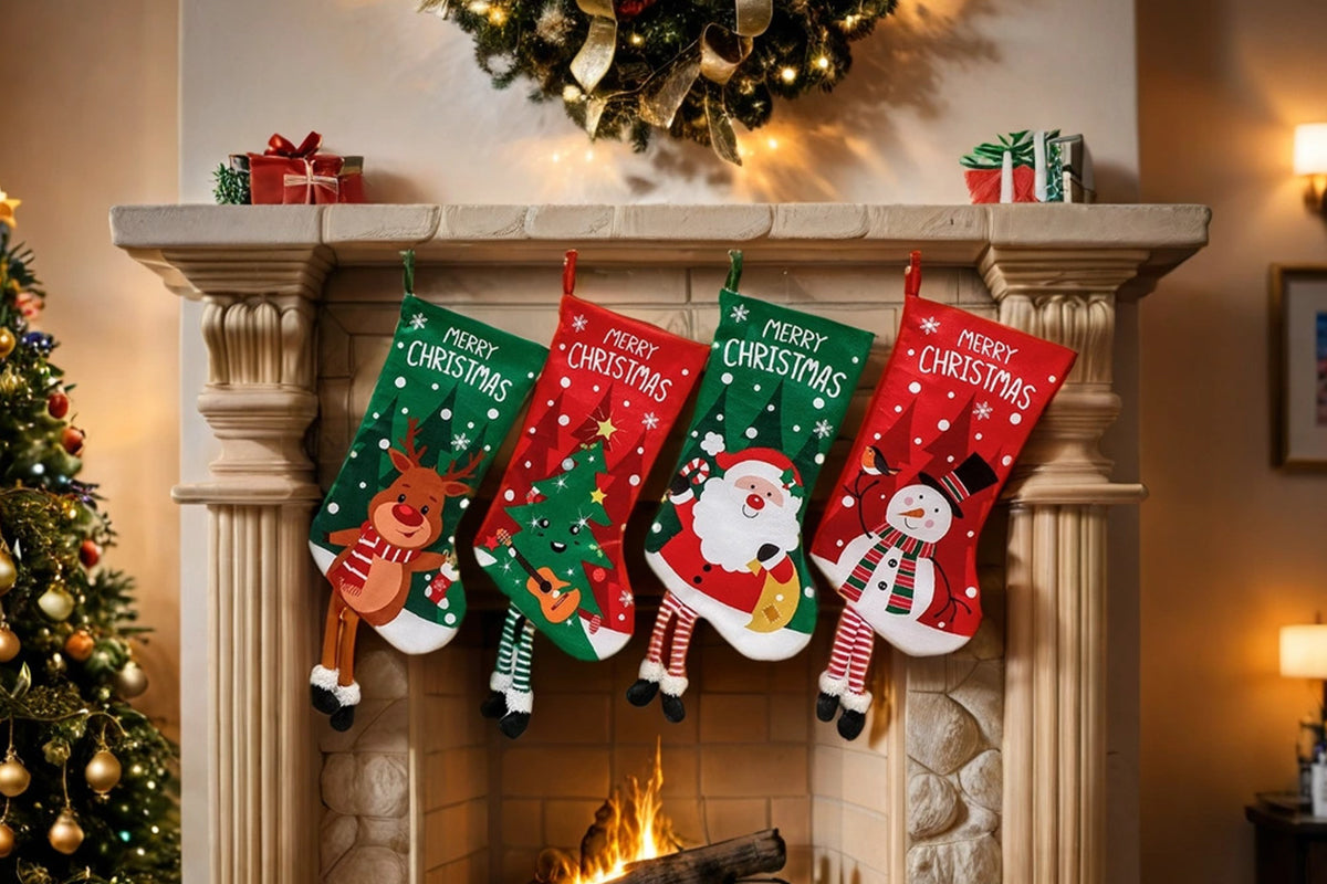 Christmas Stocking Goodies Sock Xmas Wall Tree Party Hanging Candy Bag Decoration-Christmas Tree
