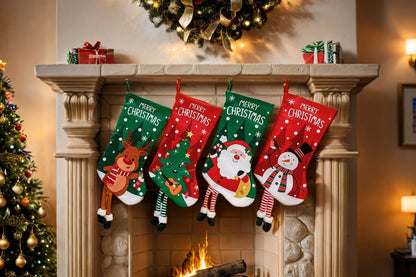 Christmas Stocking Goodies Sock Xmas Wall Tree Party Hanging Candy Bag Decoration-Christmas Tree
