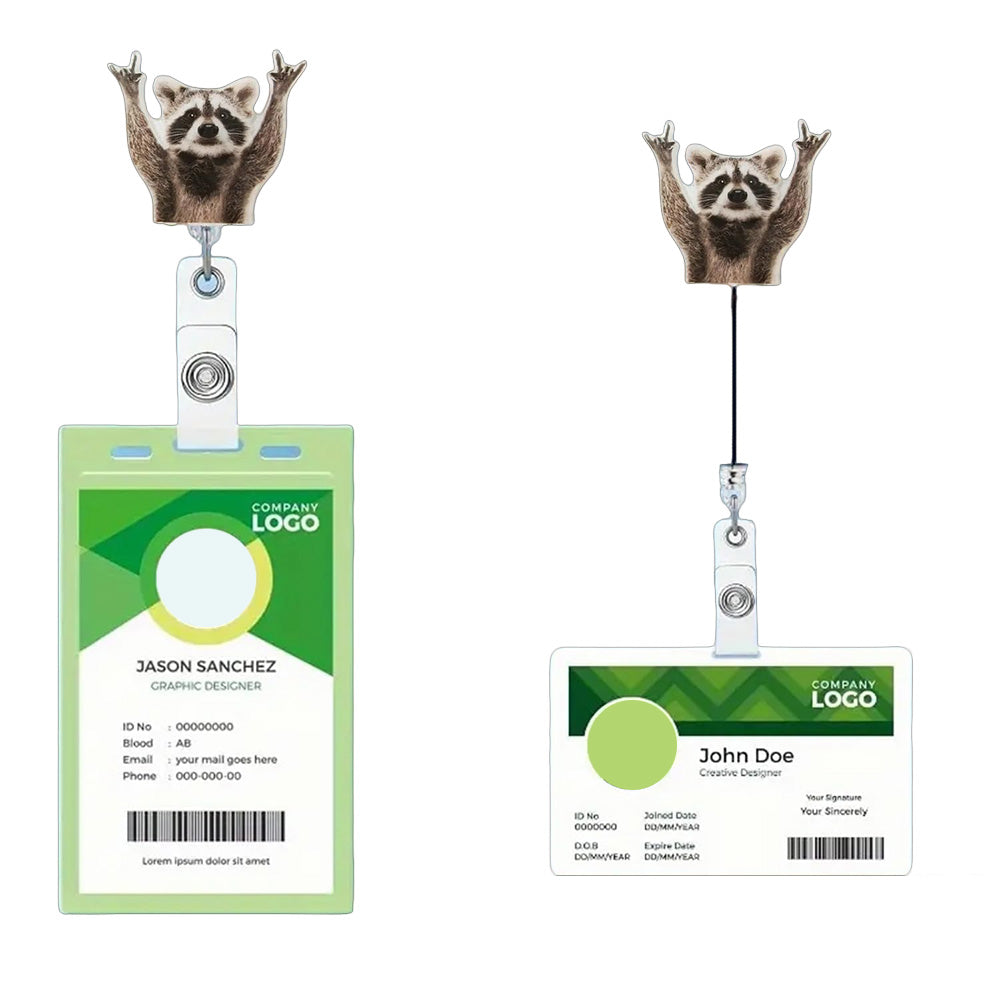 Retractable Badge Reel Cute Badge Clip - Panda