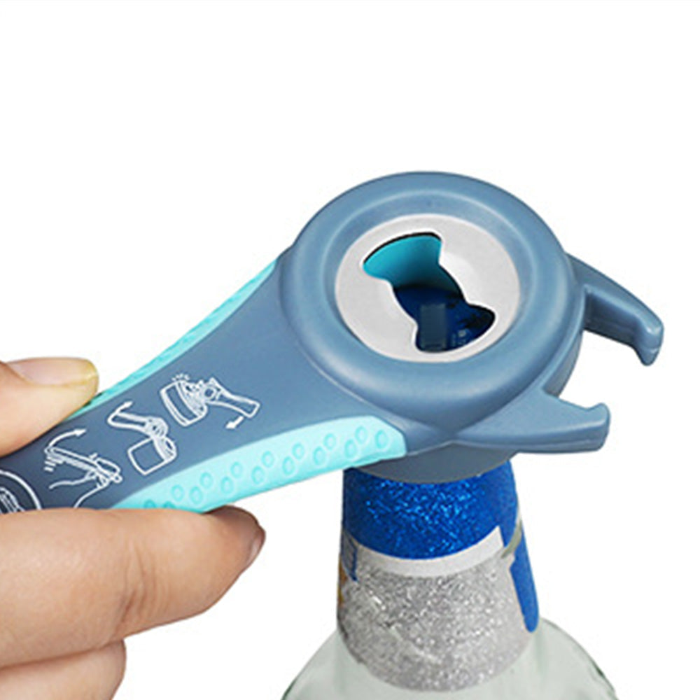 3PCS Jar and Bottle Opener Set with Non-Slip Grip Pad for Weak Hands Blue
