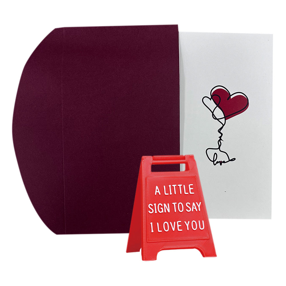 2Pcs A Little Sign to Say I Love You Mini Ornament Plaque for Home Desk Decoration