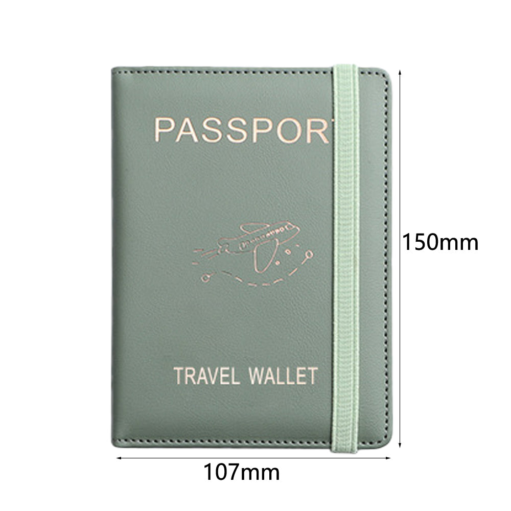RFID Blocking Passport Holder Travel Passport Wallet Card Holder Green